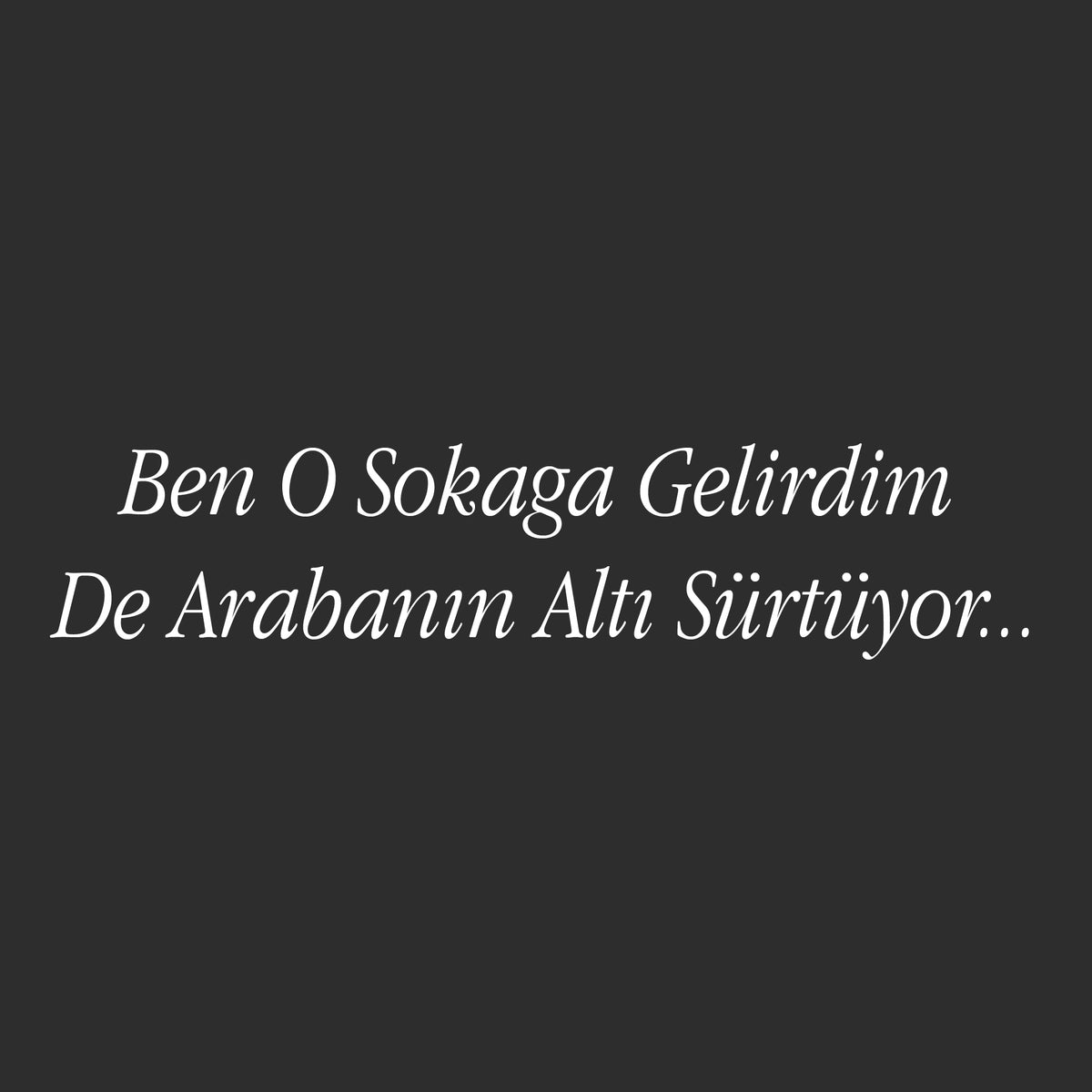 Ben O Sokaga Gelirdim De Arabanin Alti Sürtuyo... (30cm breite)