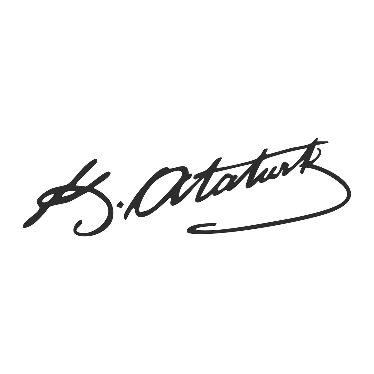 K. Atatürk Unterschrift (13cm breite)